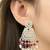 Gold plated traditional kundan & pearl drop dangle earrings for women 