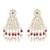 Gold plated traditional kundan & pearl drop dangle earrings for women 