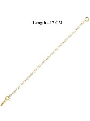 Gold plated traditional pearl hair chain/earchain accessories with hook for women girls  3