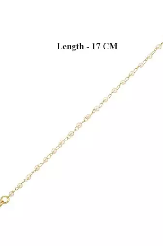 Gold plated traditional pearl hair chain/earchain accessories with hook for women girls 