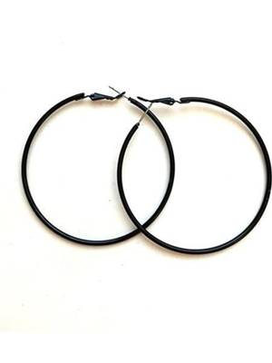 Black plated stylish latest fashion hoop earrings for women/girls  4