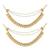 Gold plated traditional pearl layered hair chain/ear chain accessories with hook for women 