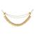 Gold plated traditional pearl layered hair chain/ear chain accessories with hook for women 