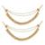 Gold plated traditional pearl layered hair chain/ear chain accessories with hook for women 