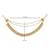 Gold plated traditional pearl layered hair chain/ear chain accessories with hook for women 