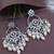 Traditional handcrafted kundan pearl chandbali dangle earrings for women 