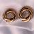 Latest trendy stylish gold plated geometric twist chunky stud earrings for women and girls 