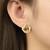 Latest trendy stylish gold plated geometric twist chunky stud earrings for women and girls 