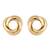 Latest trendy stylish gold plated geometric twist chunky stud earrings for women and girls 