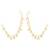 Gold plated traditional pearl hair chain/ear chain accessories with hook for women 