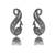 Ethnic silver oxidised jhumka earrings for women 