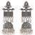 Ethnic silver oxidised afghani style dangle jhumka earrings for women 