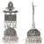 Ethnic silver oxidised afghani style dangle jhumka earrings for women 