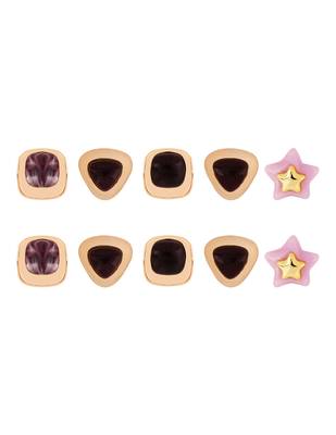 Fashion stylish trendy lightweight modern stud earrings combo set for women  5