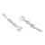 Silver plated cubic zirconia american diamond drop earrings for women 