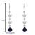 Silver plated cubic zirconia american diamond drop earrings for women 