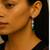 Silver plated cubic zirconia american diamond drop earrings for women 