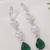 Silver plated cubic zirconia american diamond drop earrings for women 