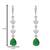 Silver plated cubic zirconia american diamond drop earrings for women 