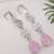 Silver plated cubic zirconia american diamond drop earrings for women 
