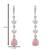 Silver plated cubic zirconia american diamond drop earrings for women 