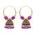 Gold plated traditional handcrafted beaded jhumka hoop earrings for women 