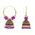 Gold plated traditional handcrafted beaded jhumka hoop earrings for women 