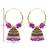 Gold plated traditional handcrafted beaded jhumka hoop earrings for women 