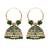 Gold plated handcrafted floral beaded jhumka hoop earrings for women 