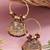 Gold plated handcrafted floral beaded jhumka hoop earrings for women 