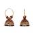 Gold plated handcrafted floral beaded jhumka hoop earrings for women 