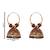 Gold plated handcrafted floral beaded jhumka hoop earrings for women 