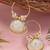 Gold plated handcrafted floral beaded jhumka hoop earrings for women 