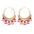 Gold plated hoop earrings with multi jhumka dangles for women 
