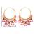 Gold plated hoop earrings with multi jhumka dangles for women 