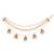 Gold plated traditional multi layered pearl ear chain with jhumka for women 