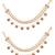 Gold plated traditional multi layered pearl ear chain with kundan danglers for women 