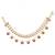 Gold plated traditional multi layered pearl ear chain with kundan danglers for women 