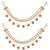 Gold plated traditional multi layered pearl ear chain with kundan danglers for women (e3409w)