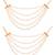 Gold traditional pearl multi layered ear chain for women 