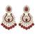 Traditional design handcrafted kundan & pearl earrings for women 