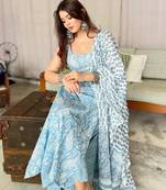 Rayon kurti with palazzo and dupatta set