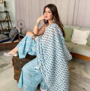 Rayon kurti with palazzo and dupatta set 3