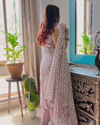 Rayon kurti with palazzo and dupatta set 2