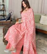 Rayon kurti with palazzo and dupatta set