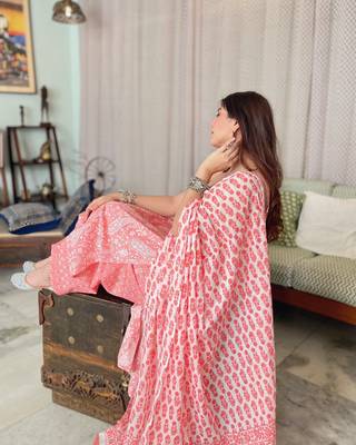 Rayon kurti with palazzo and dupatta set 2