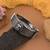 Silver color oxidised openable bracelet