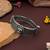 Silver color oxidised openable bracelet