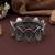 Silver color oxidised openable bracelet