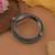 Silver color oxidised openable bracelet